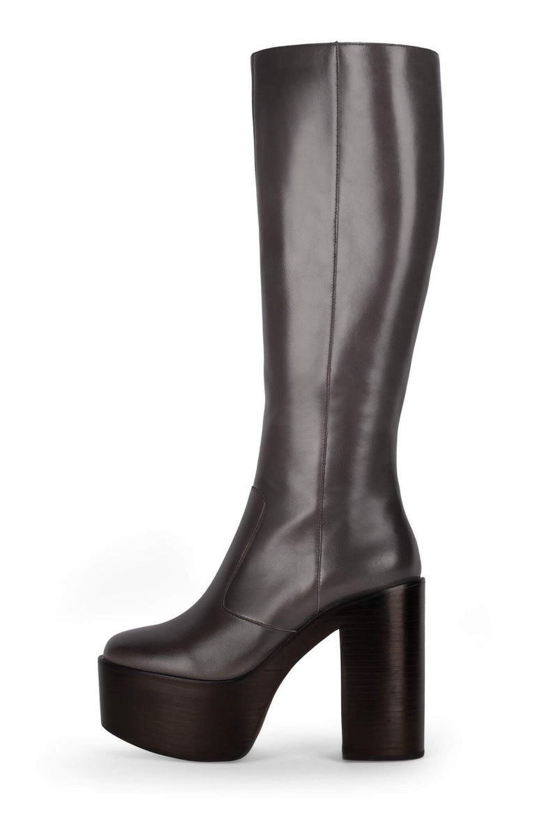 Jeffrey Campbell Mexique-Kh Women's Knee High Boots Dark Grey | YROAMLQ-53