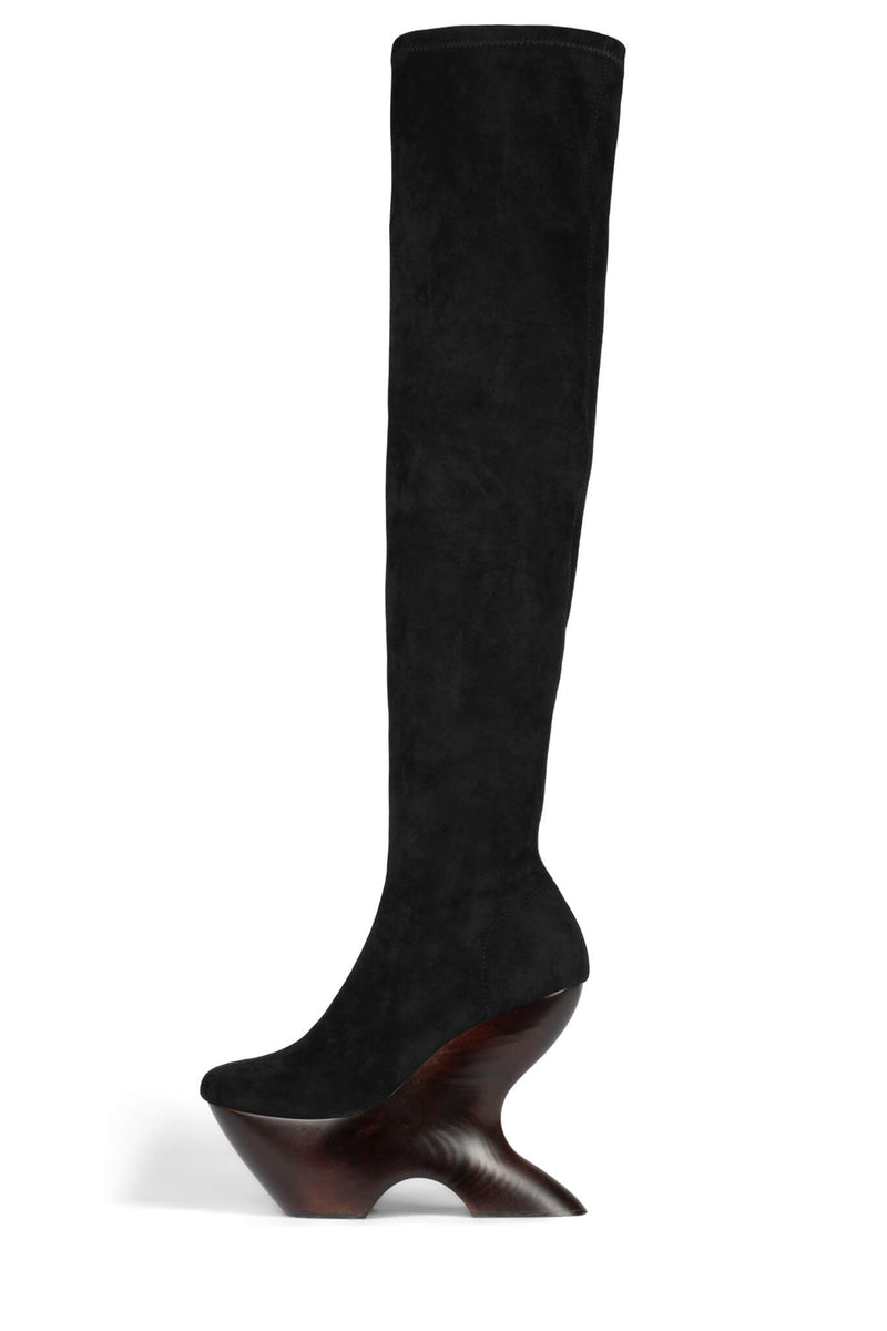 Jeffrey Campbell Miah Women's Knee High Boots Black | LNDWUYF-15