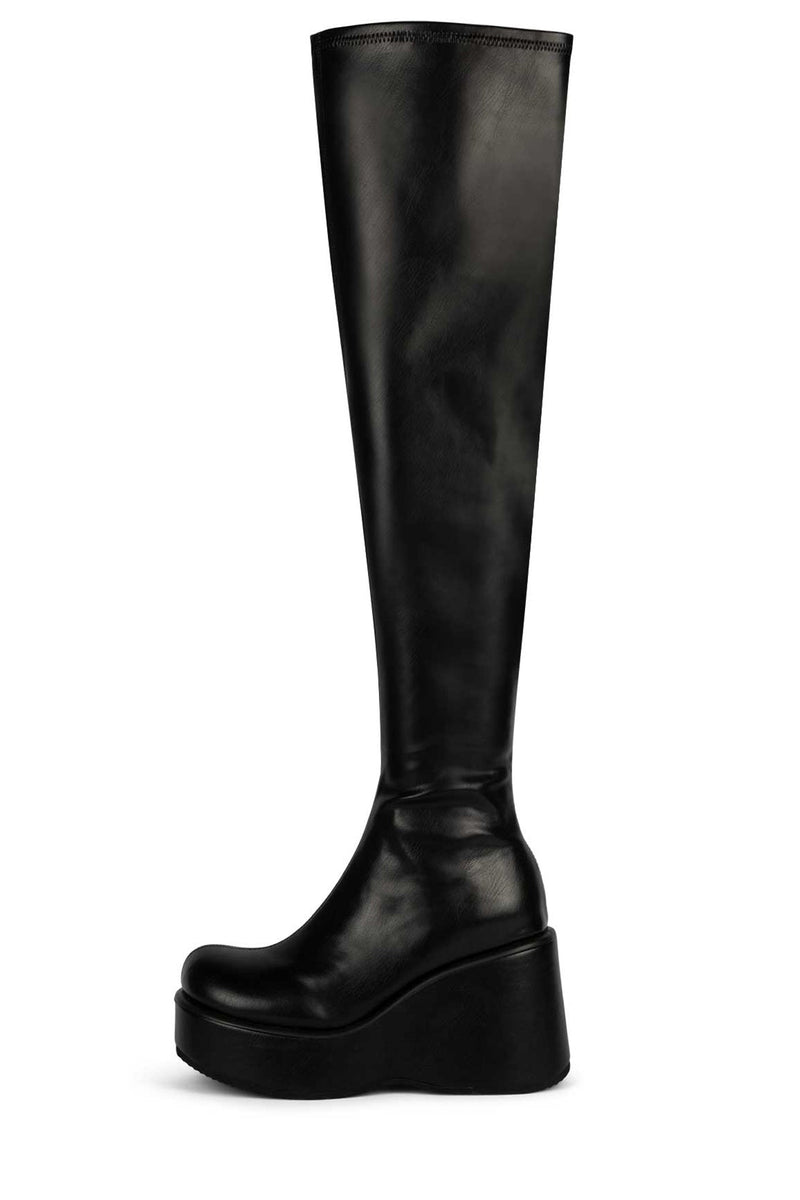 Jeffrey Campbell Millenia-O Women's Knee High Boots Black | HUJANWO-80