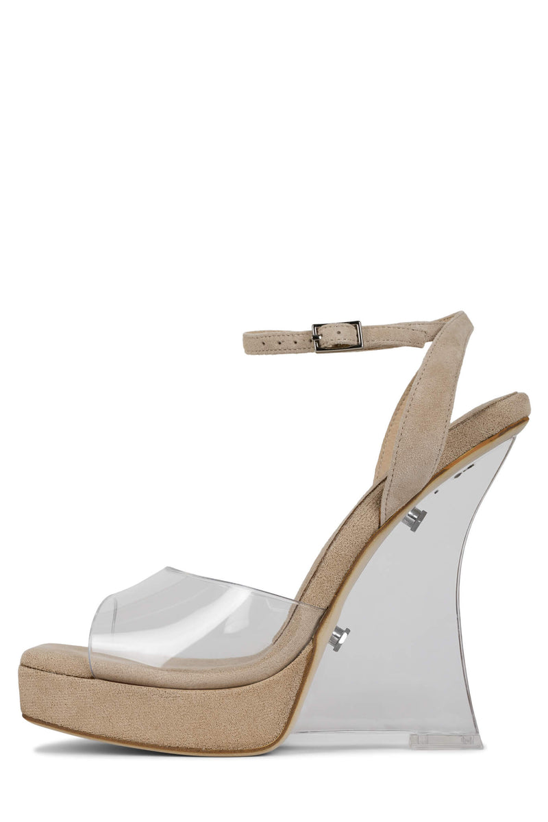 Jeffrey Campbell Minimums Women's Heels Beige | DWVYJGT-41