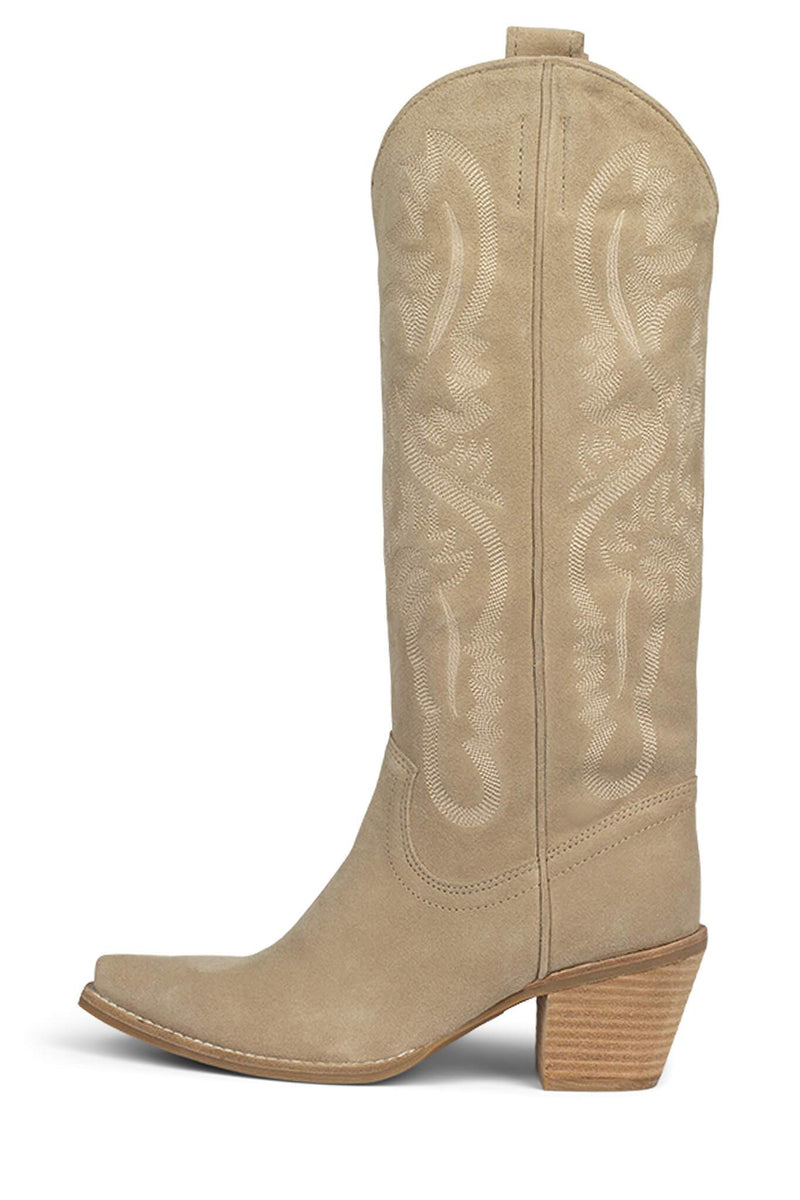 Jeffrey Campbell Rancher-K Women's Knee High Boots Beige | XNCRZDJ-39