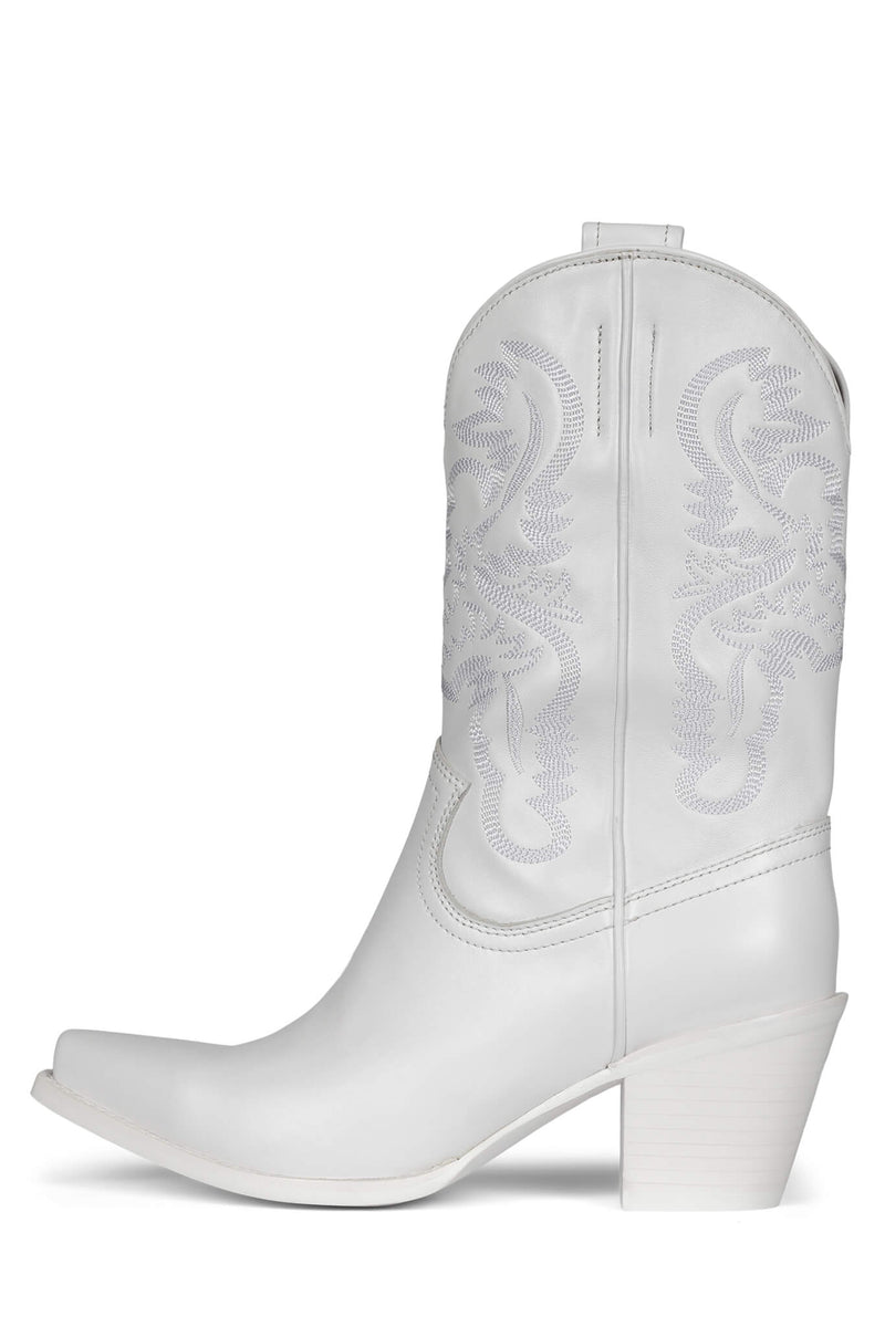 Jeffrey Campbell Rancher-Md Women's Ankle Boots White | EFZCLDT-10