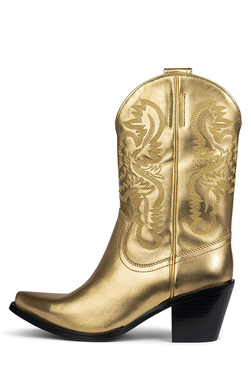 Jeffrey Campbell Rancher-Md Women's Western Boots Gold | CVBAETN-64