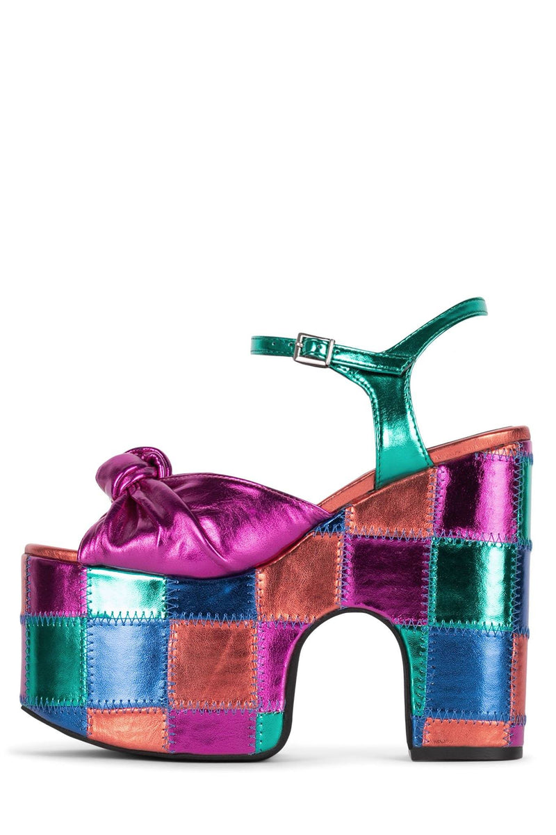 Jeffrey Campbell Riskybz-Lp Women's Platform Sandals Multicolor | FIWHGNZ-05