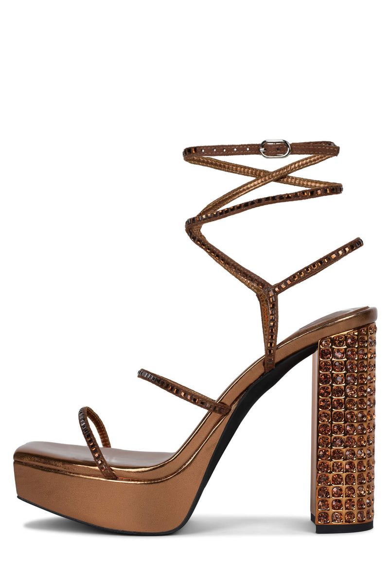 Jeffrey Campbell Rubies Women's Platform Sandals Brown | YKJUPMT-05