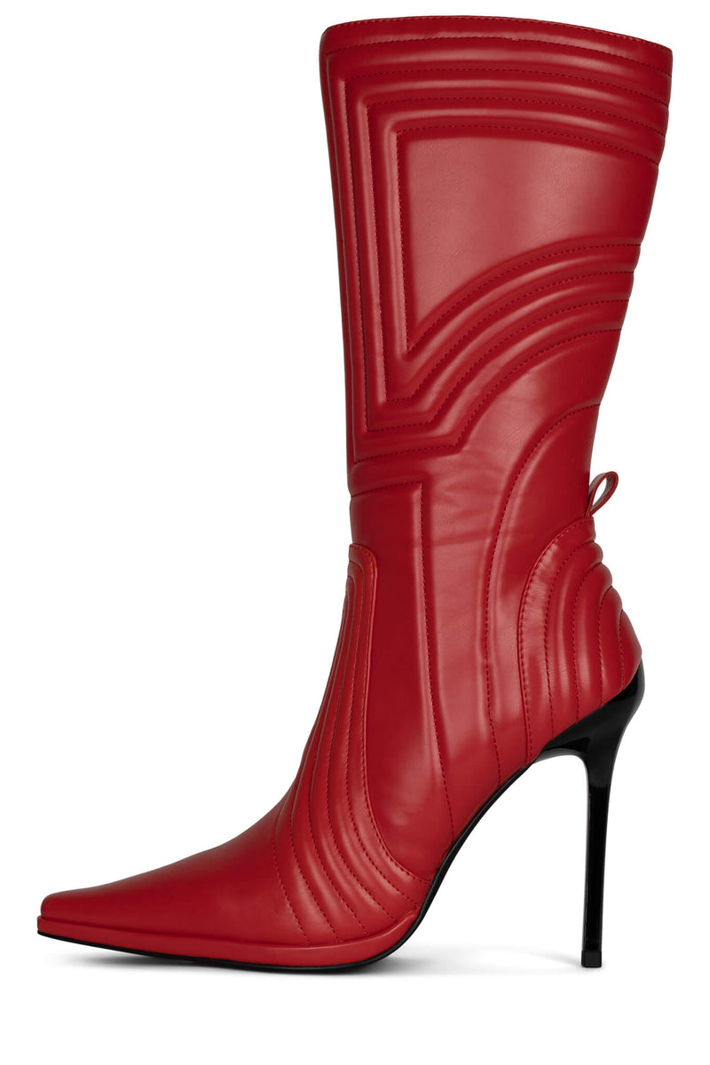 Jeffrey Campbell Selena Women's Knee High Boots Red | GVBUMPX-53