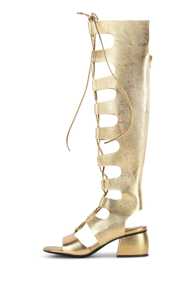 Jeffrey Campbell Sixty-Kh Women's Knee High Boots Gold | FZUYOJT-91