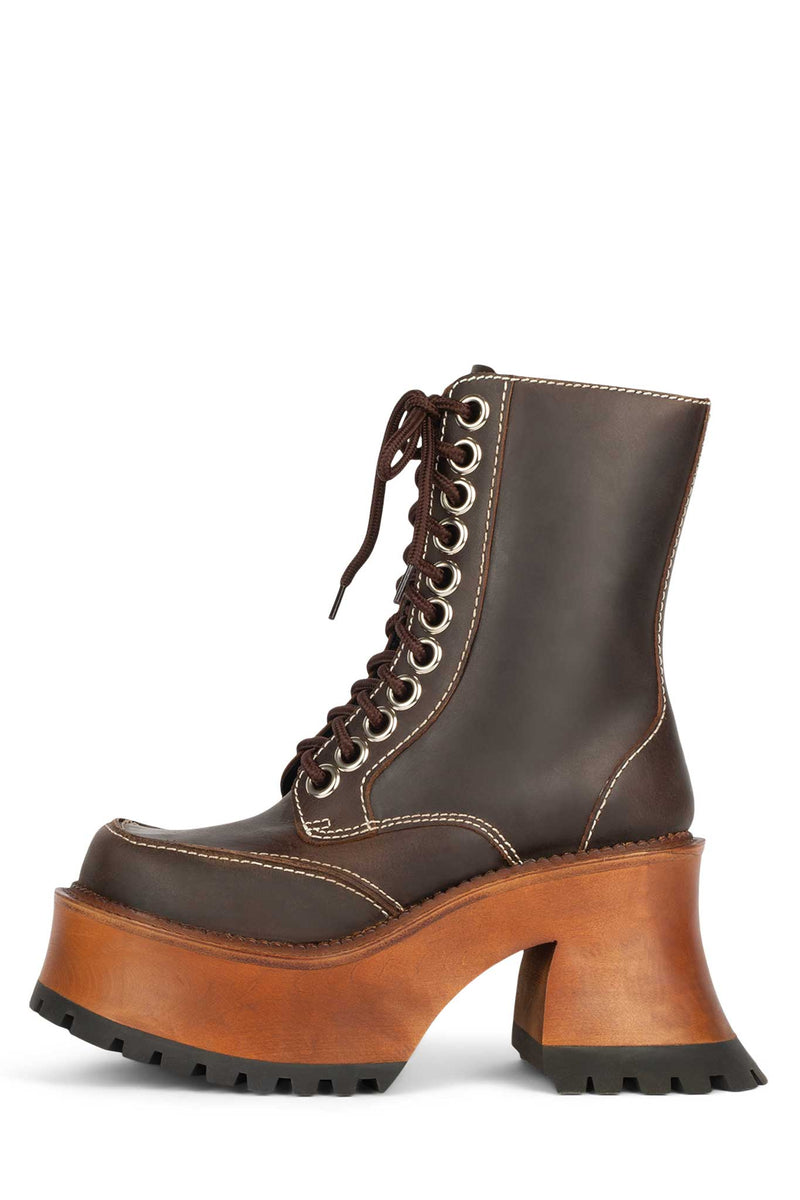 Jeffrey Campbell Soda-Pop Women's Platform Boots Brown | XMJDSWO-26