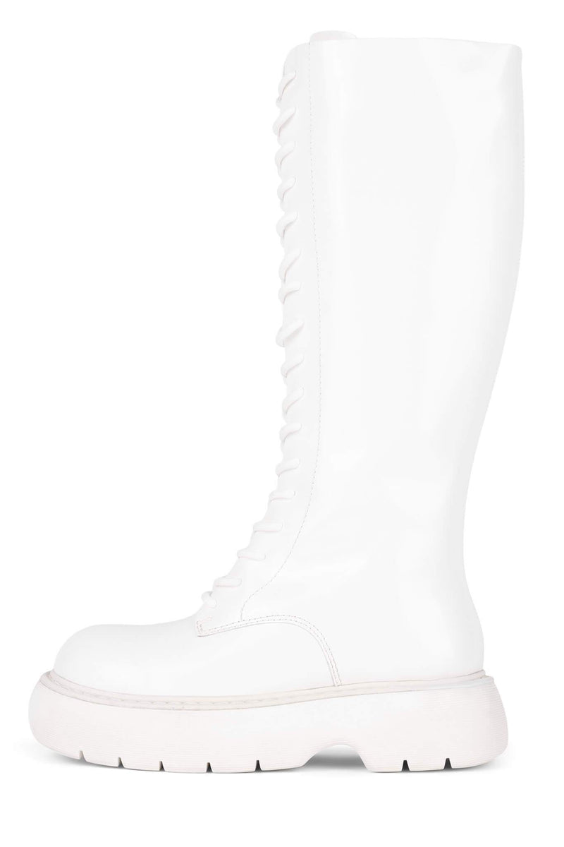 Jeffrey Campbell Spying-Lu Women's Knee High Boots White | BFKZDHQ-97