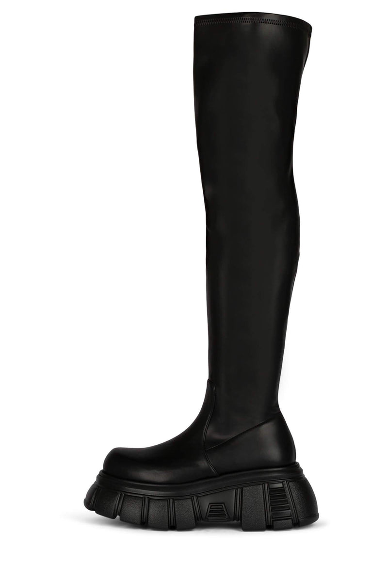 Jeffrey Campbell Stomped-Ok Women's Knee High Boots Black | GLIFYCD-17