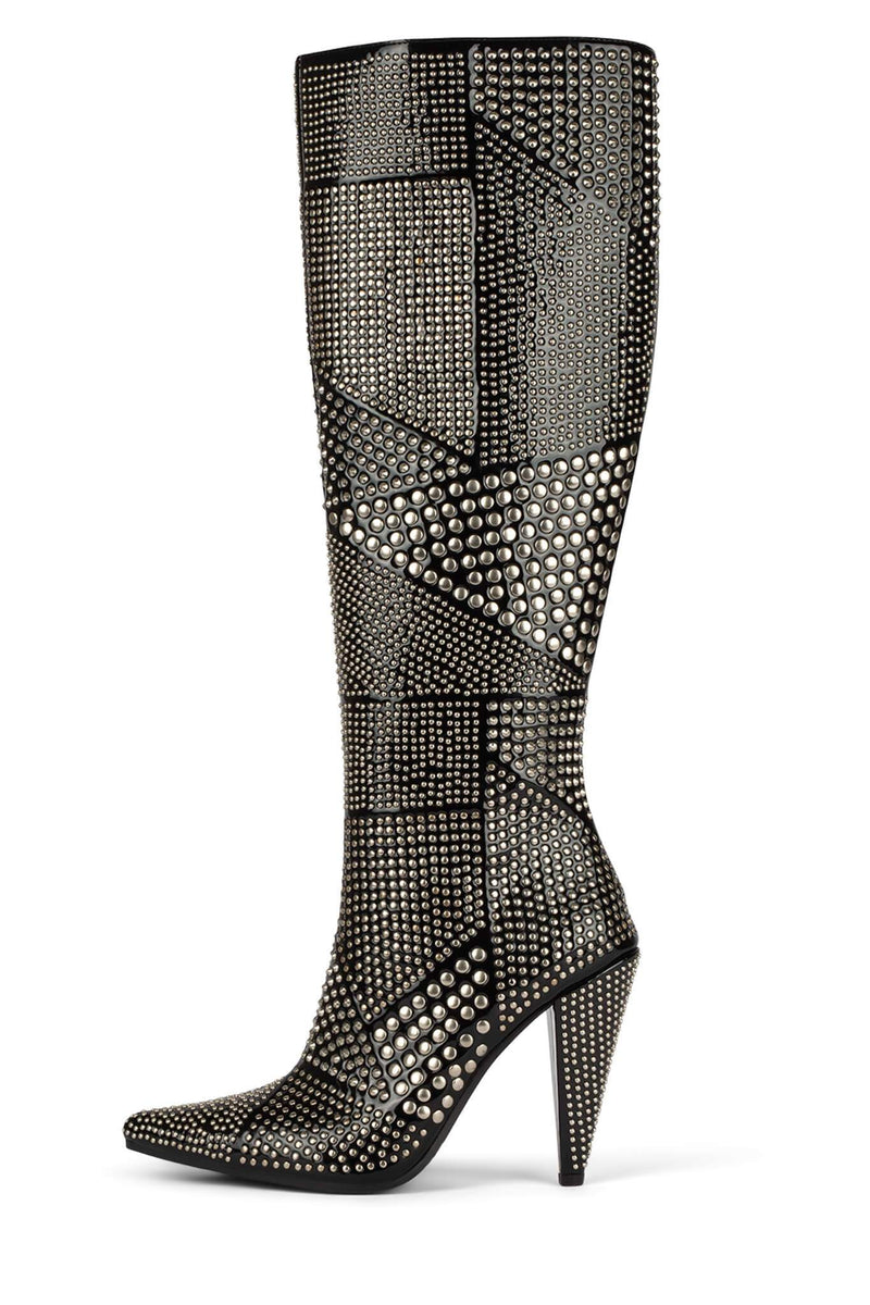 Jeffrey Campbell Studd-Kh Women's Knee High Boots Black | KTWHRJQ-82