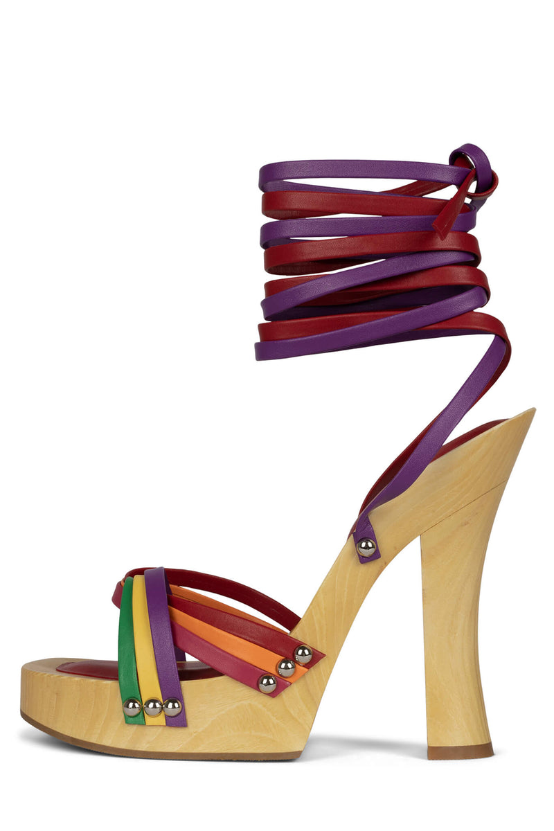 Jeffrey Campbell Sucettes Women's Platform Sandals Multicolor | RPXAWQJ-87