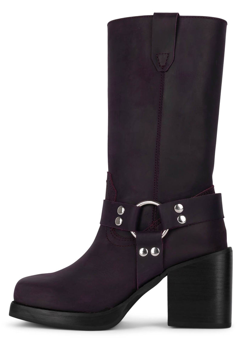 Jeffrey Campbell Teenage Women's Western Boots Purple | JTNSVOQ-34