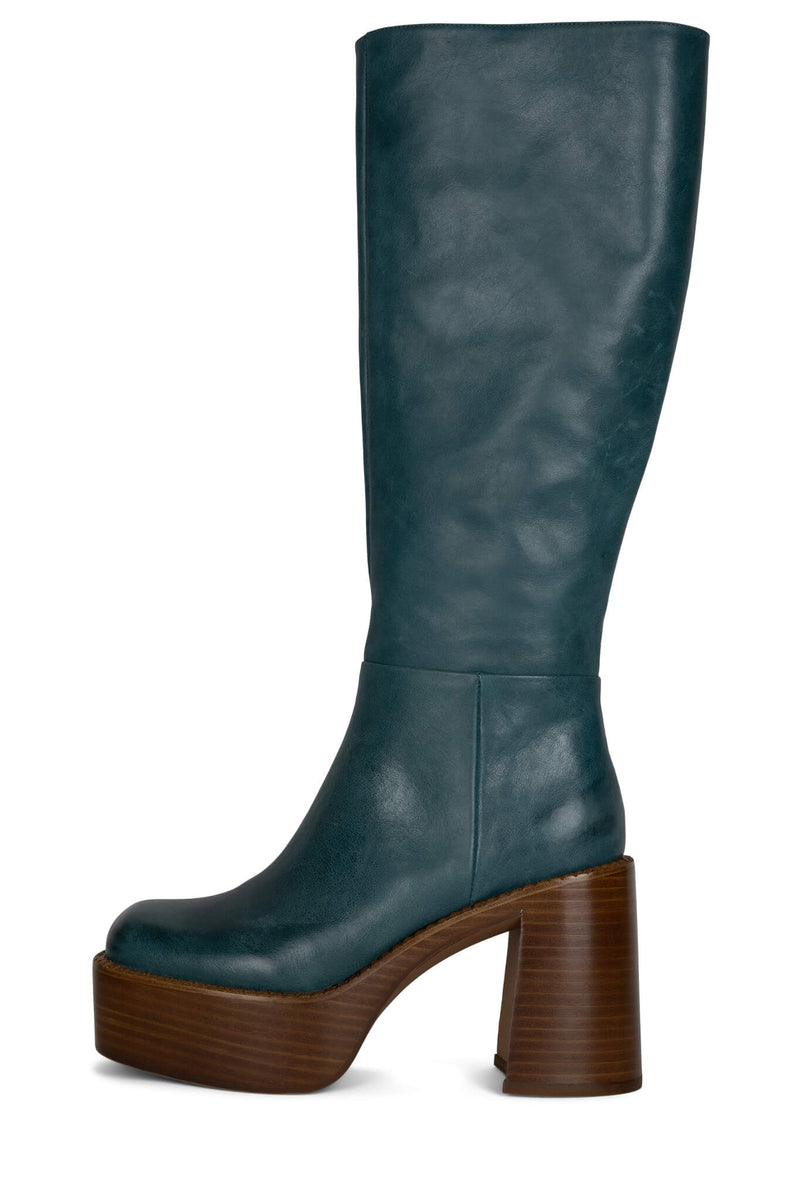 Jeffrey Campbell The-Band Women's Knee High Boots Turquoise | PBTCFAE-79