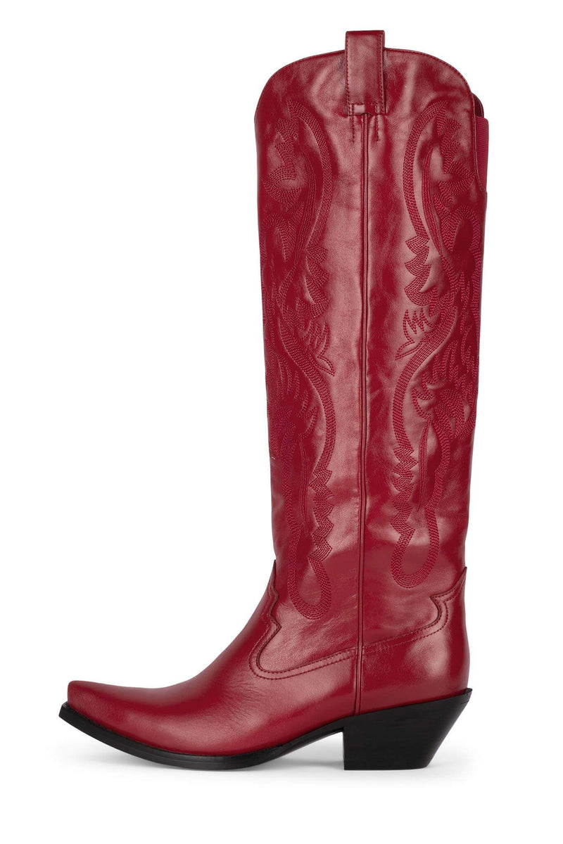 Jeffrey Campbell The-Kid-Kh Women's Knee High Boots Red | IXVNGBO-09