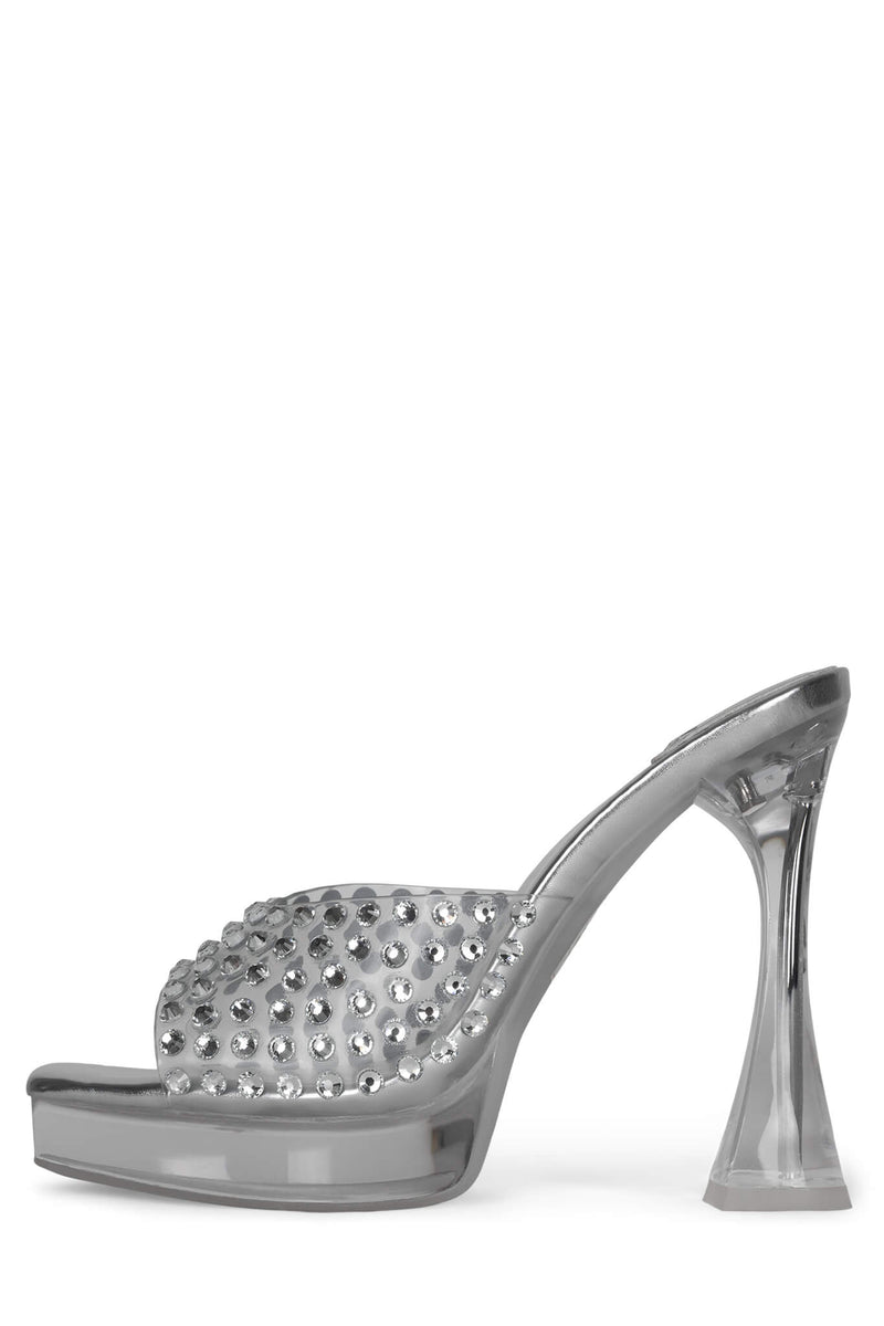 Jeffrey Campbell Tianna-Jwl Women's Platform Sandals Silver | BQHEKMO-02