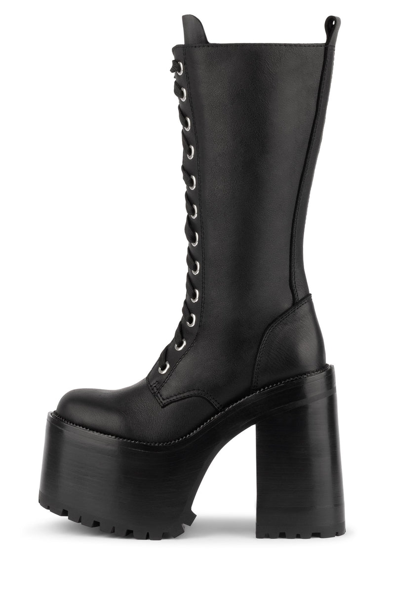 Jeffrey Campbell Topik Women's Platform Boots Black | ZMCYOGB-39