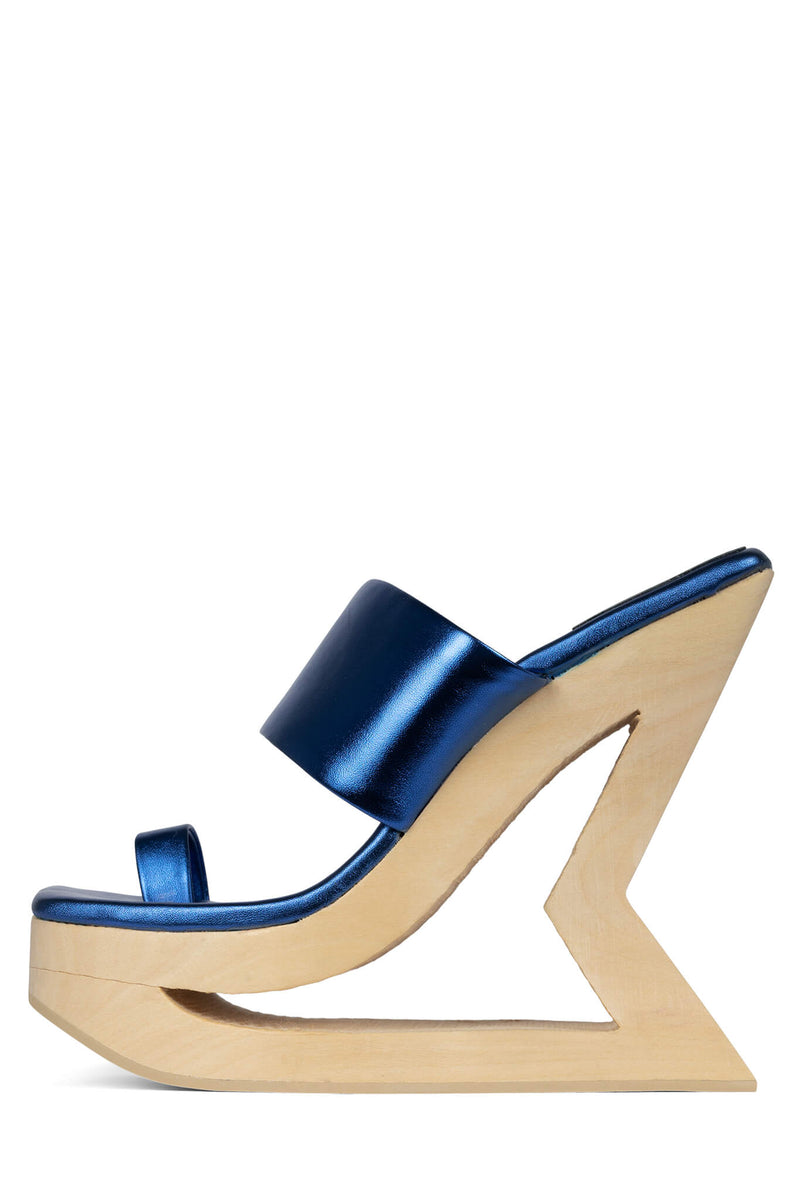 Jeffrey Campbell Trapeze Women's Platform Sandals Blue | GLASXKH-18