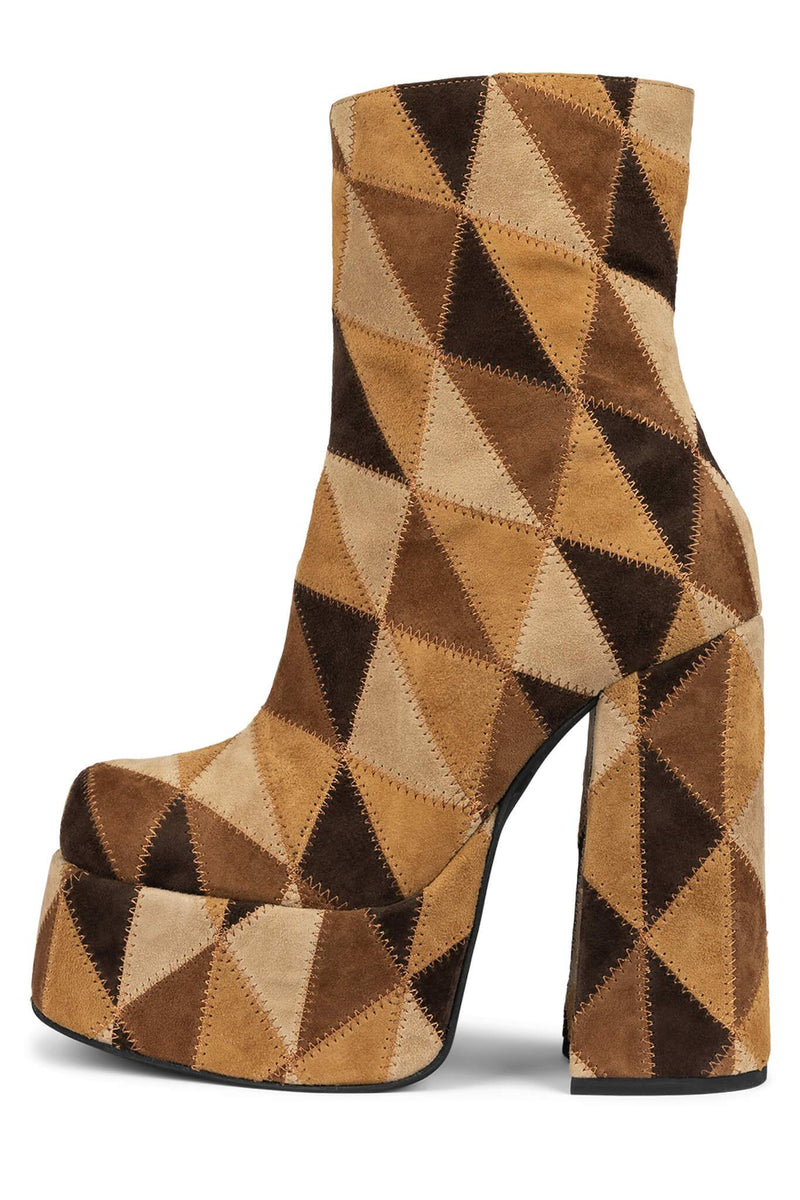 Jeffrey Campbell Widow-2pw Women's Platform Boots Brown | XWCOBPT-67