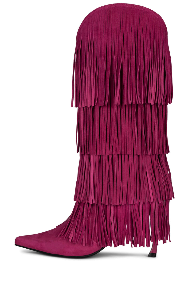 Jeffrey Campbell Wildhorse Women's Knee High Boots Fuchsia | EGFHCAU-89