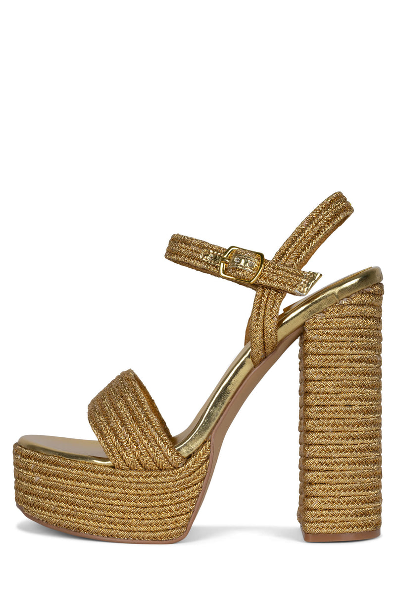 Jeffrey Campbell Yachty Women's Platform Sandals Gold | VINLOYH-12