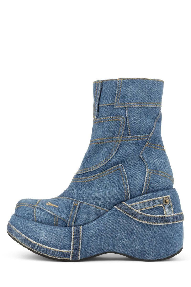 Jeffrey Campbell Yasmin Women's Platform Boots Blue | FMGTKBY-18