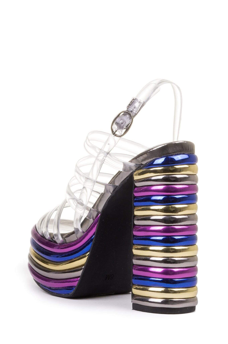 Jeffrey Campbell Abba-2 Women's Platform Sandals Multicolor | XTFEKCP-80