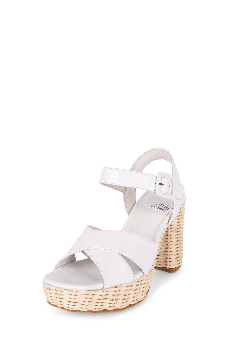 Jeffrey Campbell Amma-2w Women's Platform Sandals White | BASJZPV-89