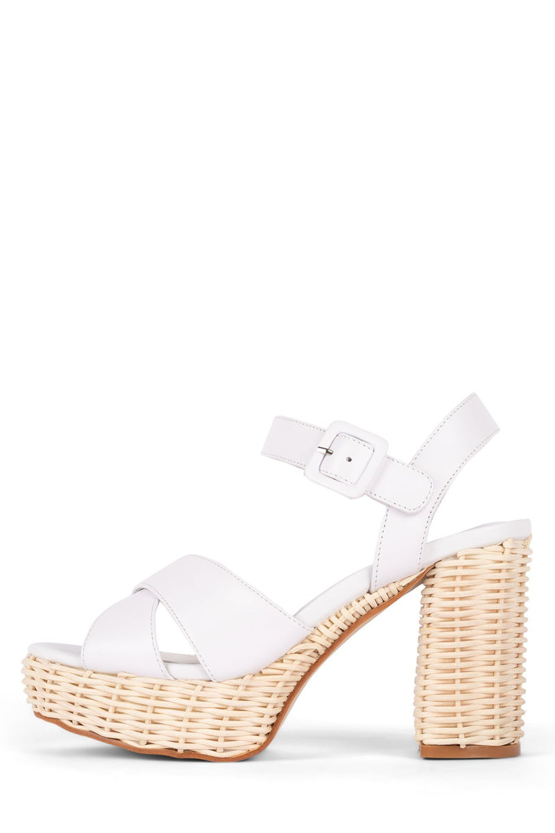 Jeffrey Campbell Amma-2w Women\'s Platform Sandals White | BASJZPV-89