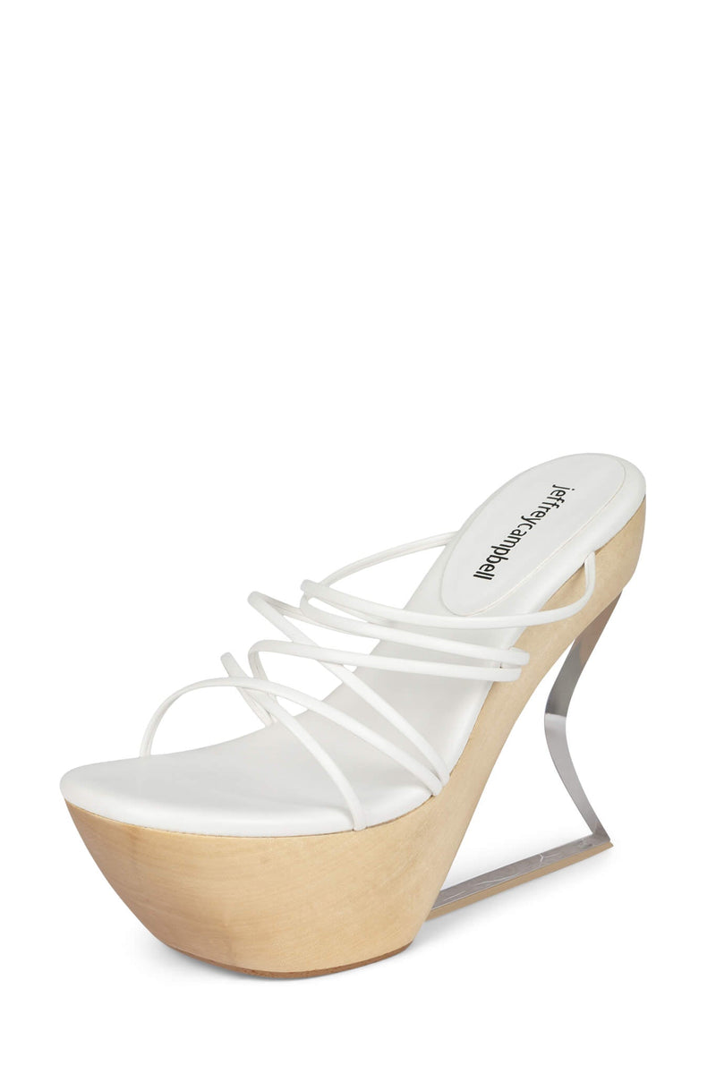 Jeffrey Campbell Android Women's Platform Sandals White | PODTNCE-19