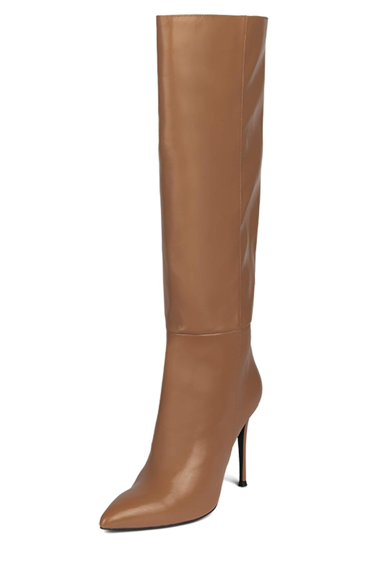 Jeffrey Campbell Arsen-Hi Women's Knee High Boots Dark Beige | DXMATSB-45