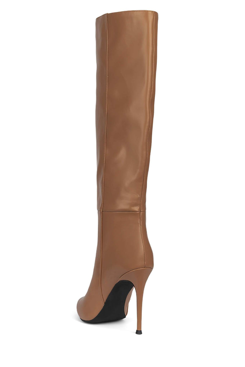 Jeffrey Campbell Arsen-Hi Women's Knee High Boots Dark Beige | DXMATSB-45