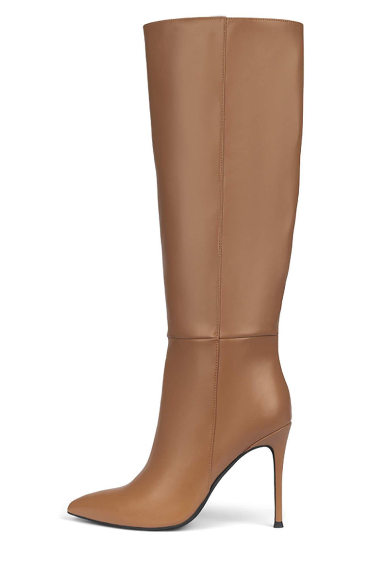 Jeffrey Campbell Arsen-Hi Women\'s Knee High Boots Dark Beige | DXMATSB-45