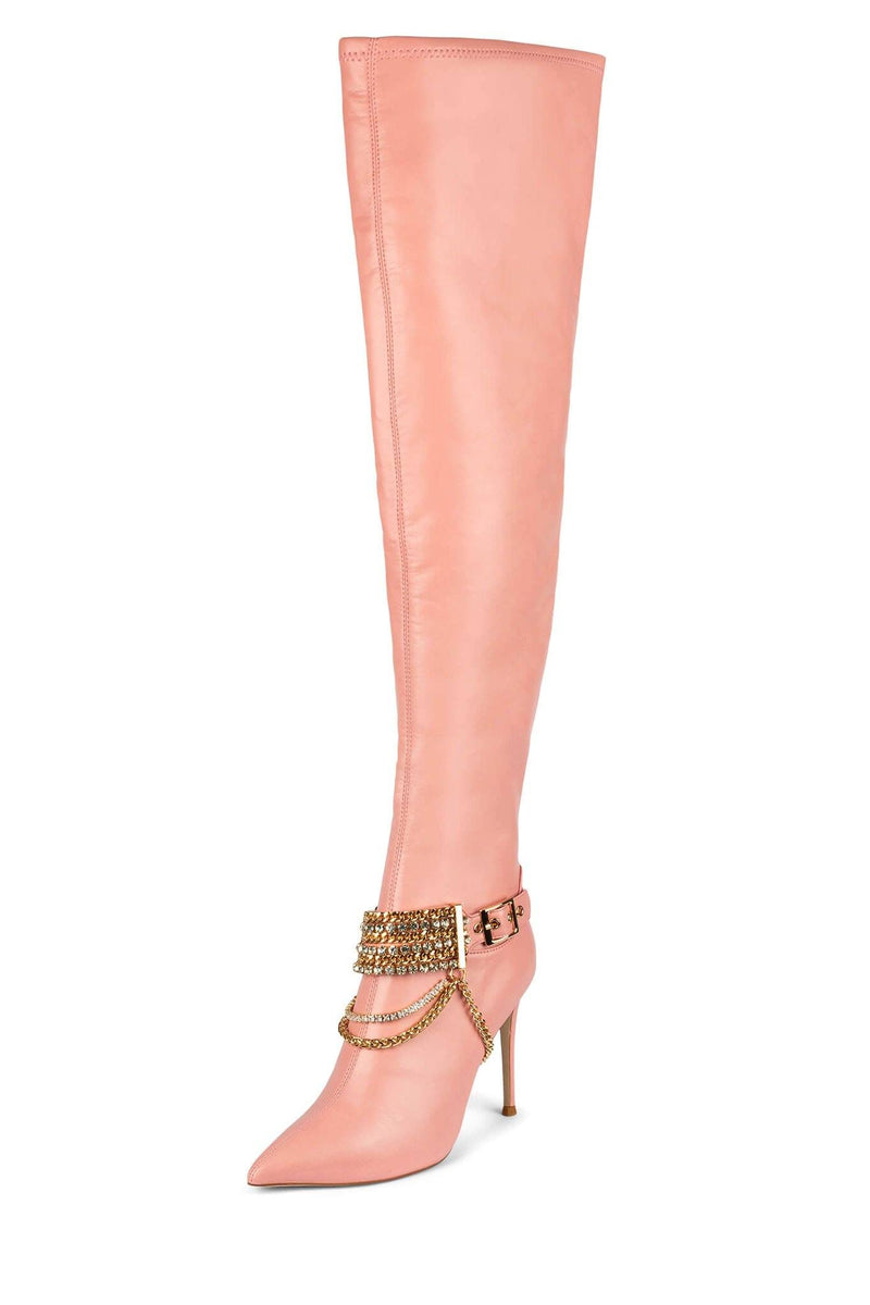 Jeffrey Campbell Arsenic-C2 Women's Knee High Boots Pink | DWXBUCJ-58