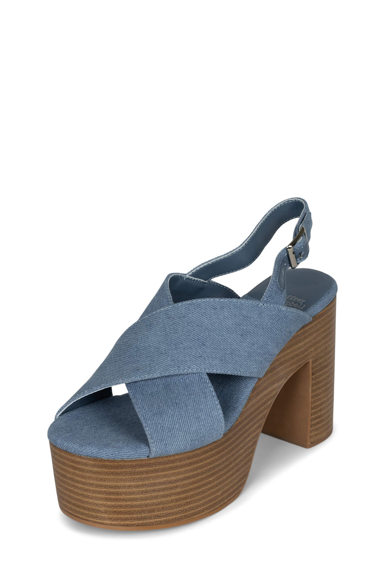 Jeffrey Campbell Big-Mood Women's Platform Sandals Blue | TYPMCFN-52