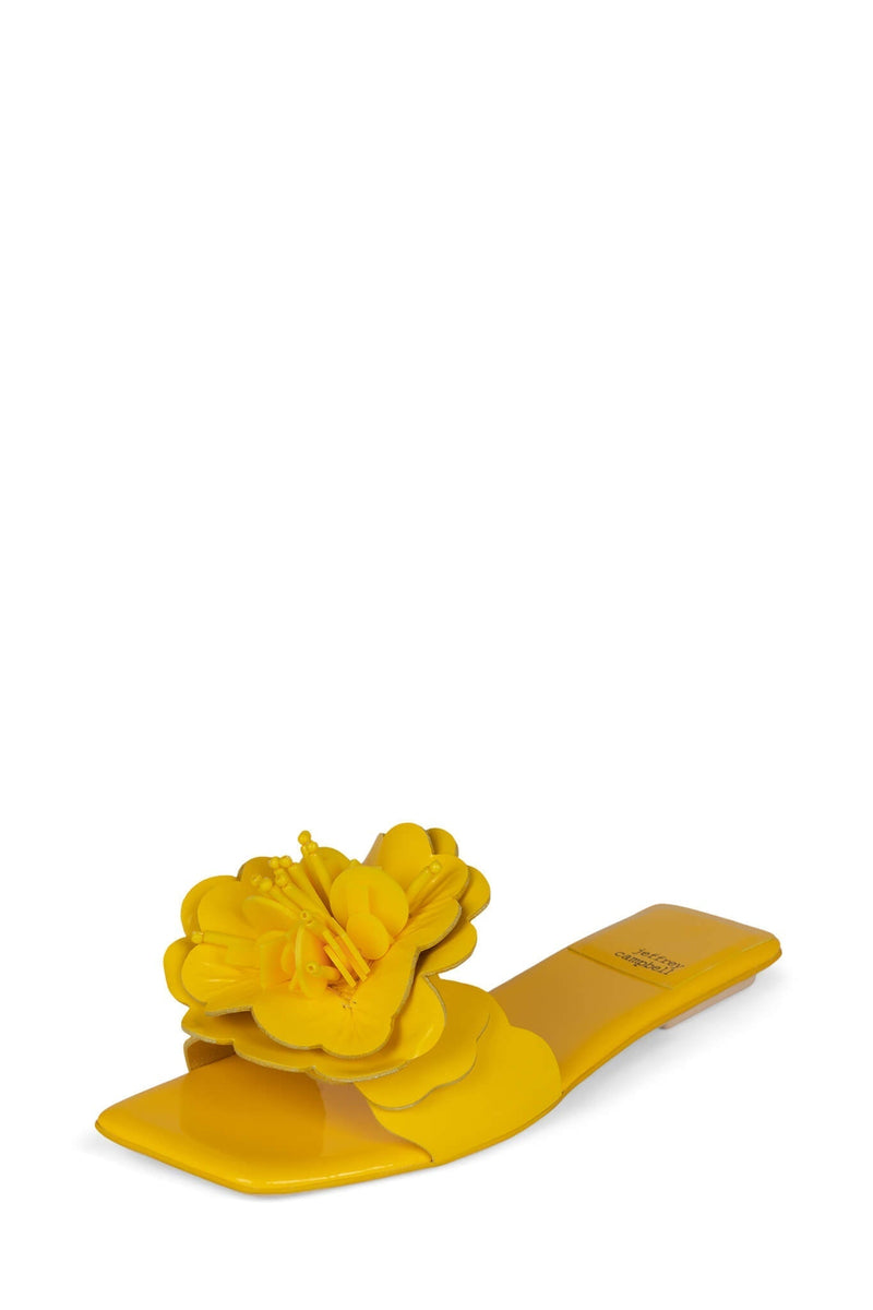 Jeffrey Campbell Bloomsday Women's Flat Sandals Yellow | QWNVBJG-08