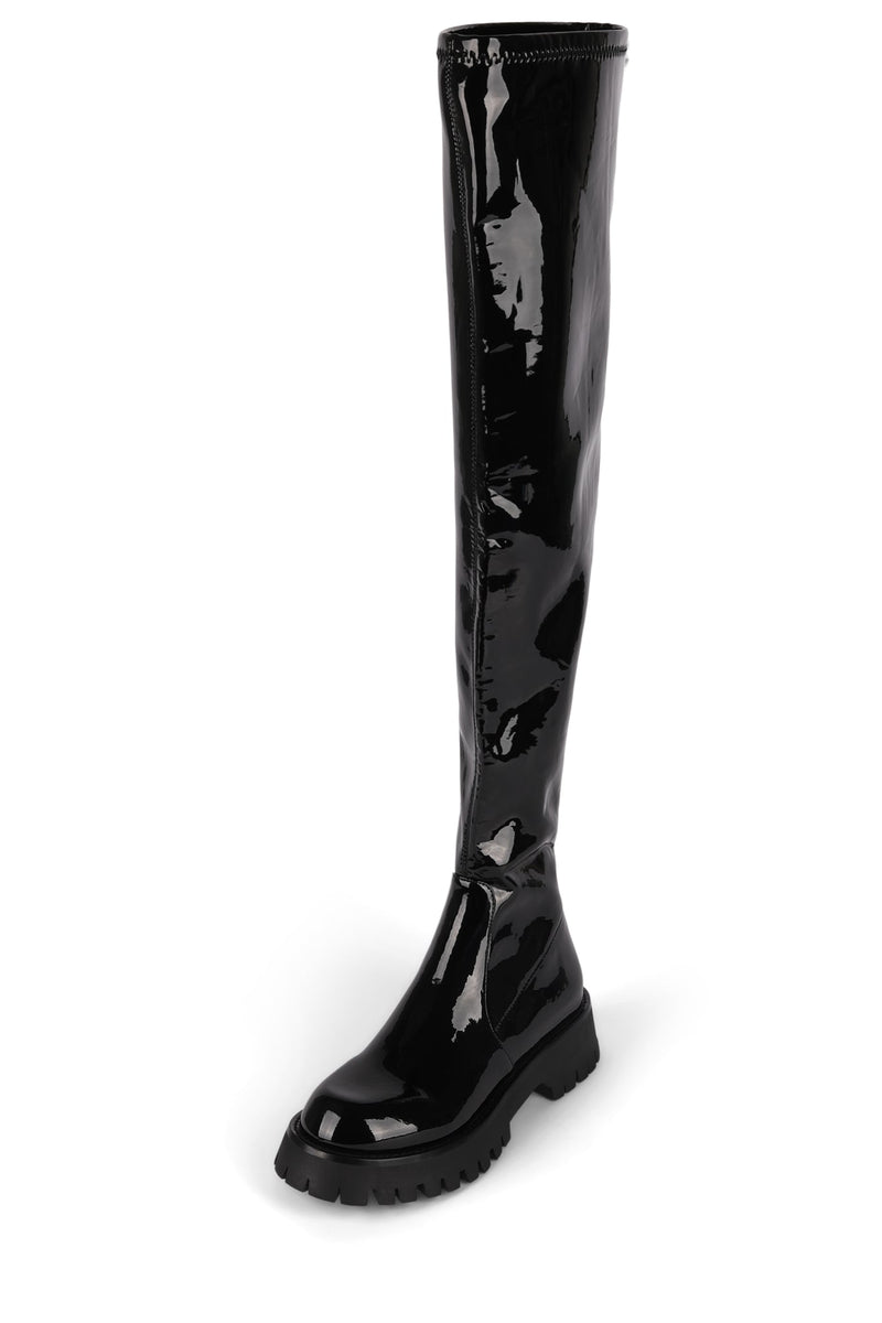 Jeffrey Campbell Break-Ok Women's Knee High Boots Black | WONKXRC-09