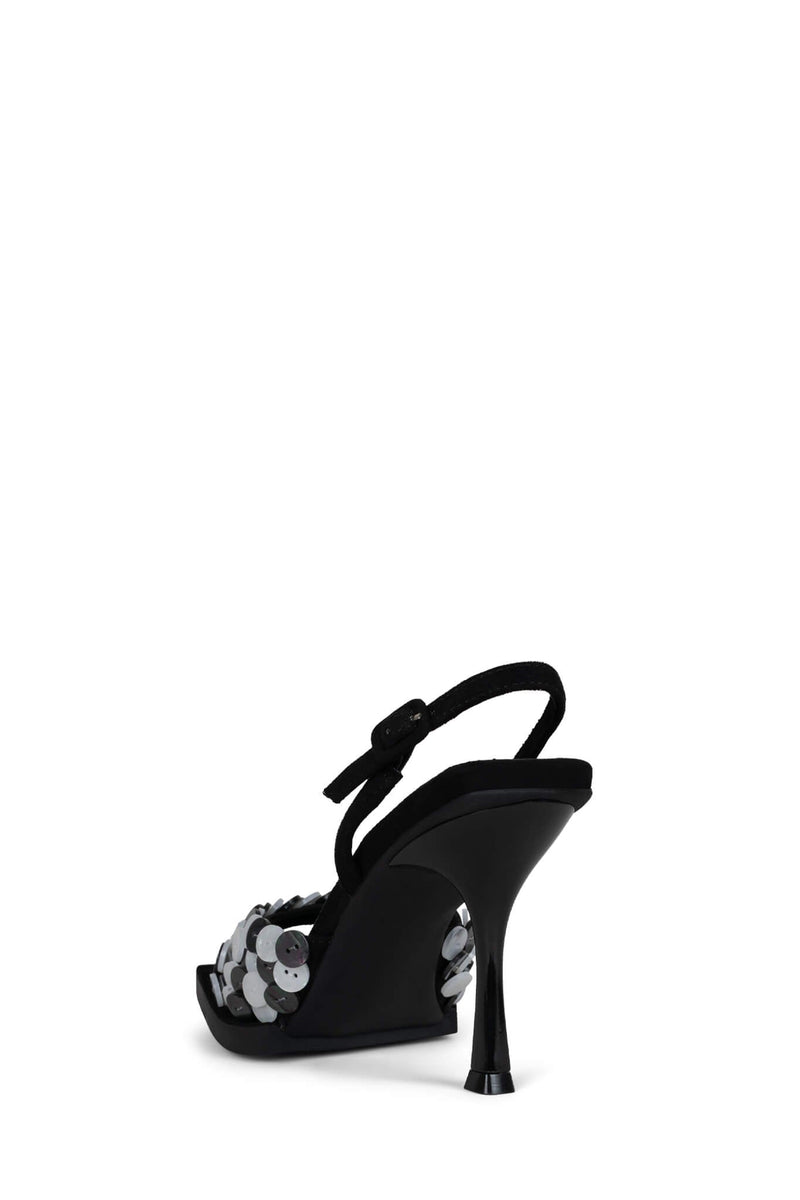 Jeffrey Campbell Buttoned Women's Heels Black | NZPGXCW-61