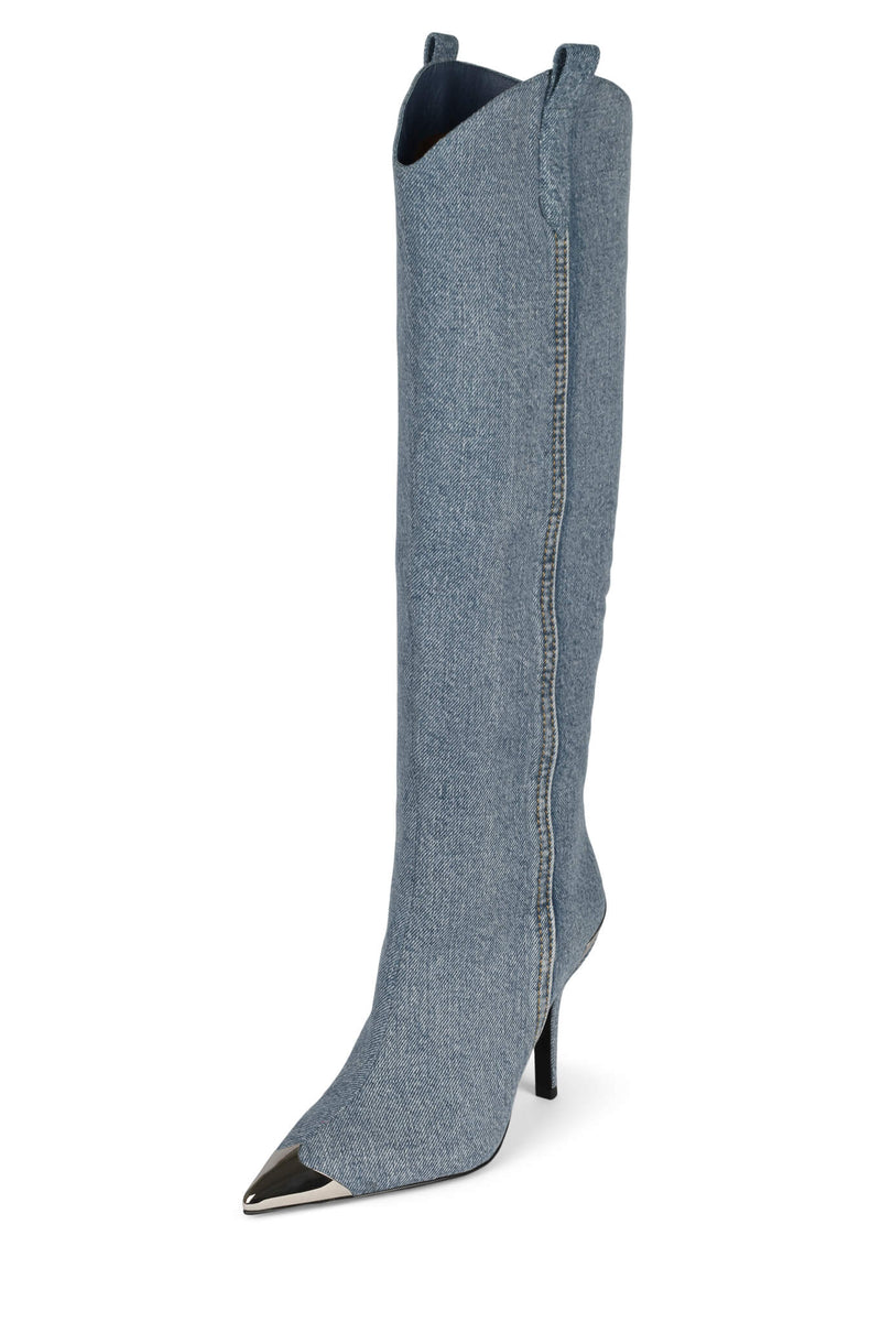 Jeffrey Campbell By-Golly Women's Knee High Boots Blue | JHTNXKD-25