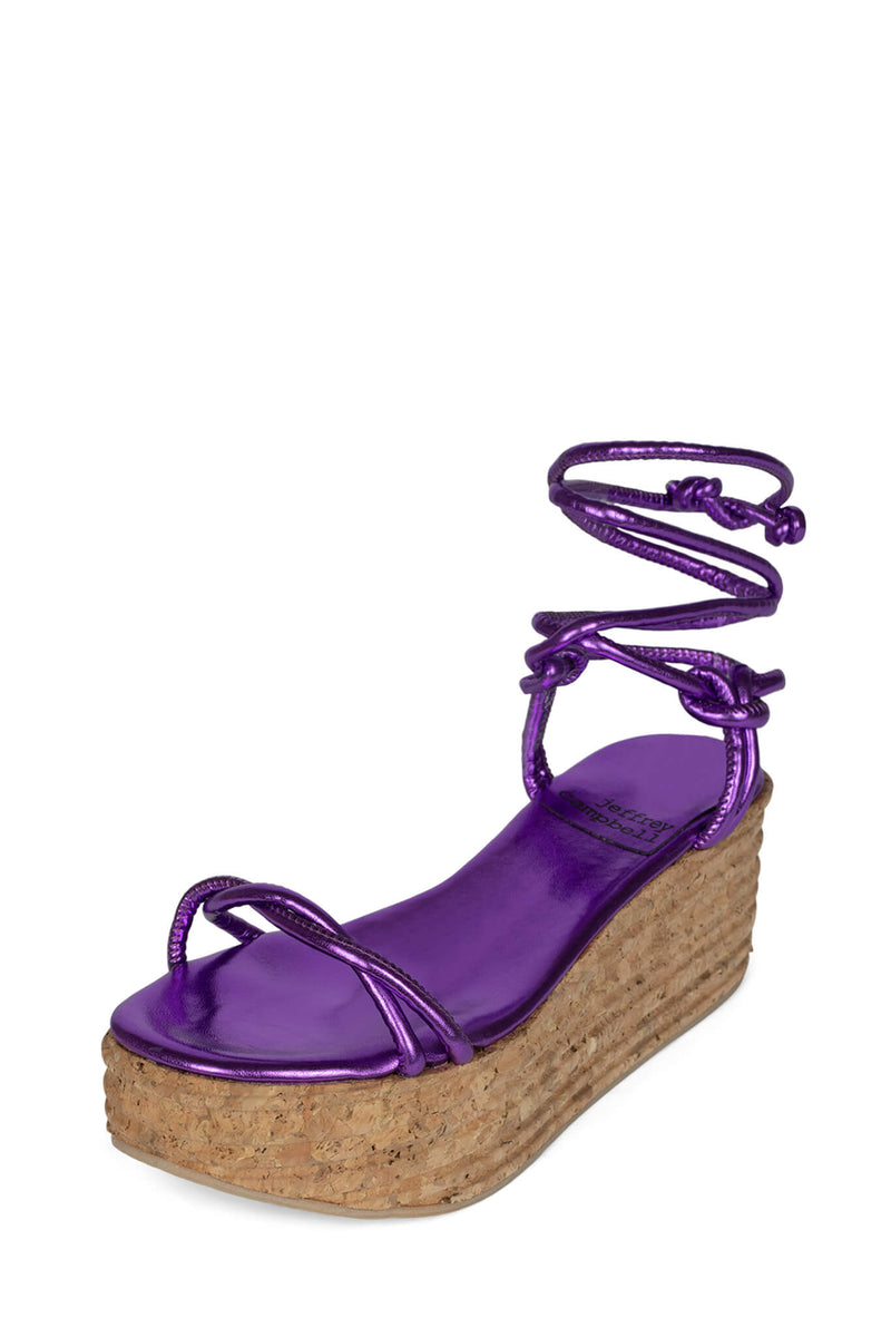 Jeffrey Campbell Camillia Women's Platform Sandals Purple | VWRJMSO-39