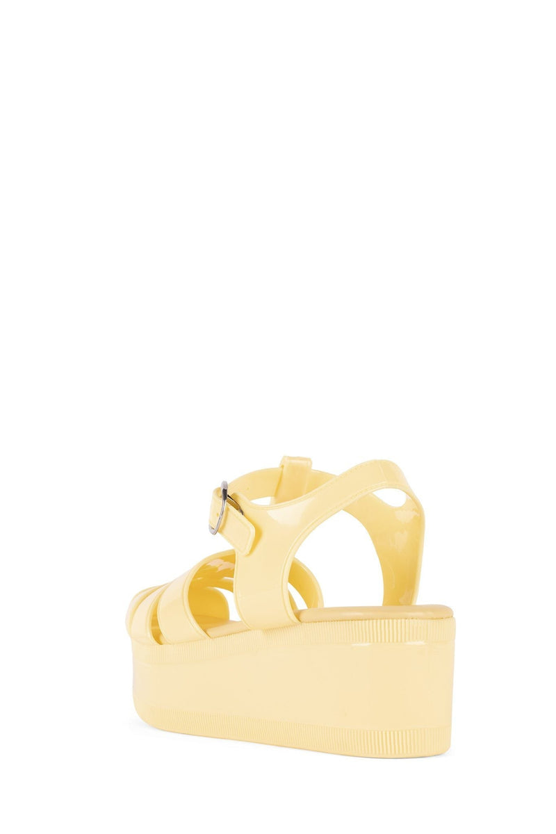 Jeffrey Campbell Candied Women's Platform Sandals Yellow | JCLNQRW-97