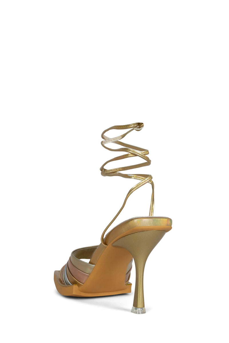 Jeffrey Campbell Carried Women's Heels Gold | RZIPEQL-46