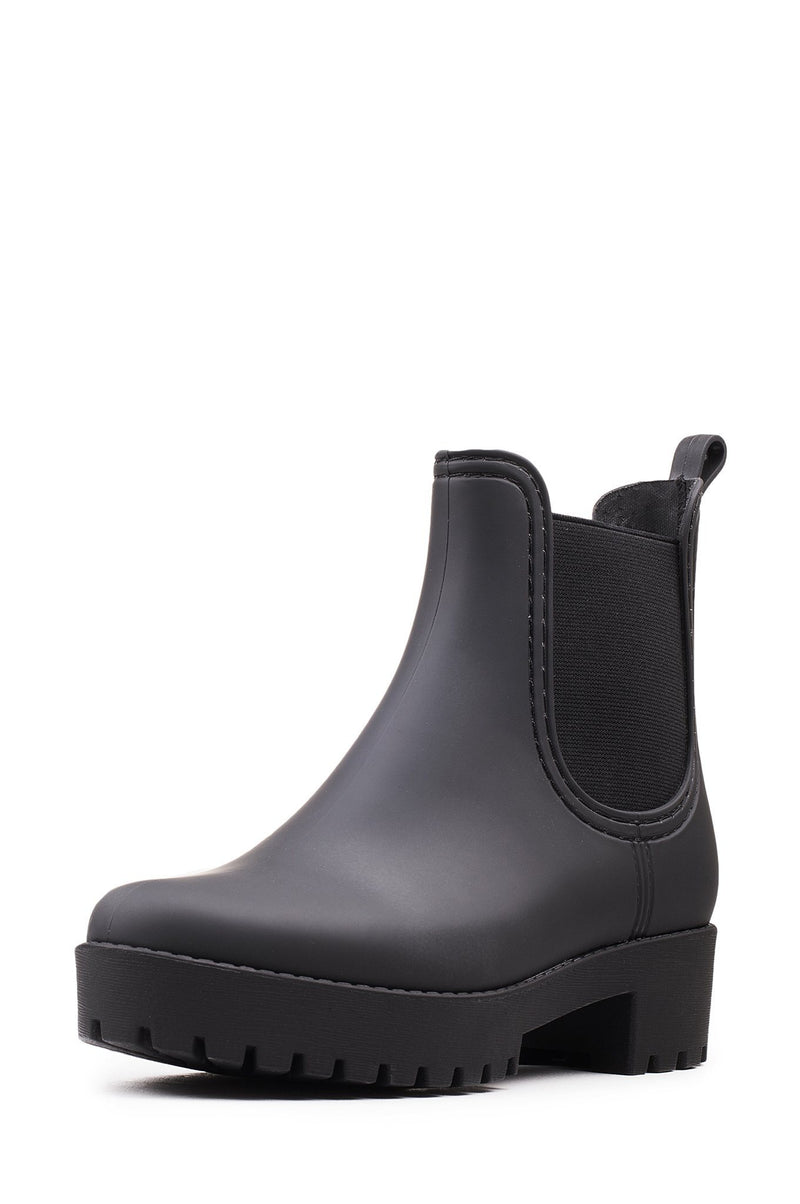 Jeffrey Campbell Cloudy Women's Rain Boots Black | JHRPUAD-18