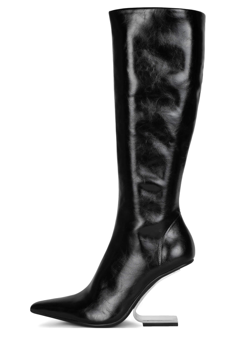 Jeffrey Campbell Compass-Kh Women's Knee High Boots Black | EUHBLJG-51