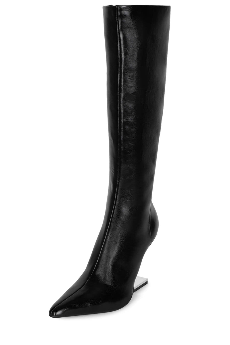 Jeffrey Campbell Compass-Kh Women's Knee High Boots Black | EUHBLJG-51