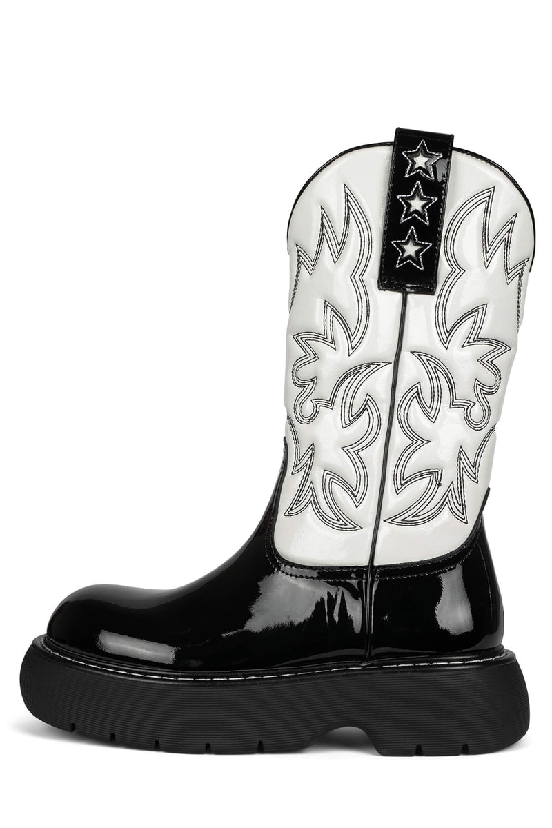 Jeffrey Campbell Cowboy Women's Western Boots Black / Red | HBLJEOX-73