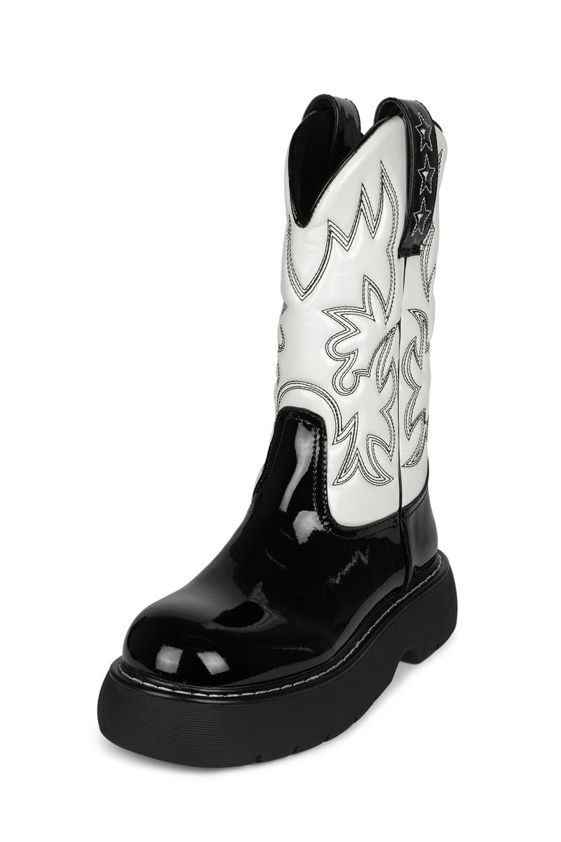 Jeffrey Campbell Cowboy Women's Western Boots Black / Red | HBLJEOX-73