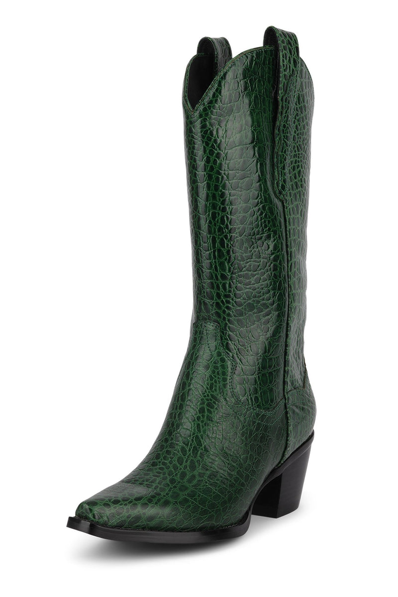 Jeffrey Campbell Dagget Women's Western Boots Green | HULAETG-89