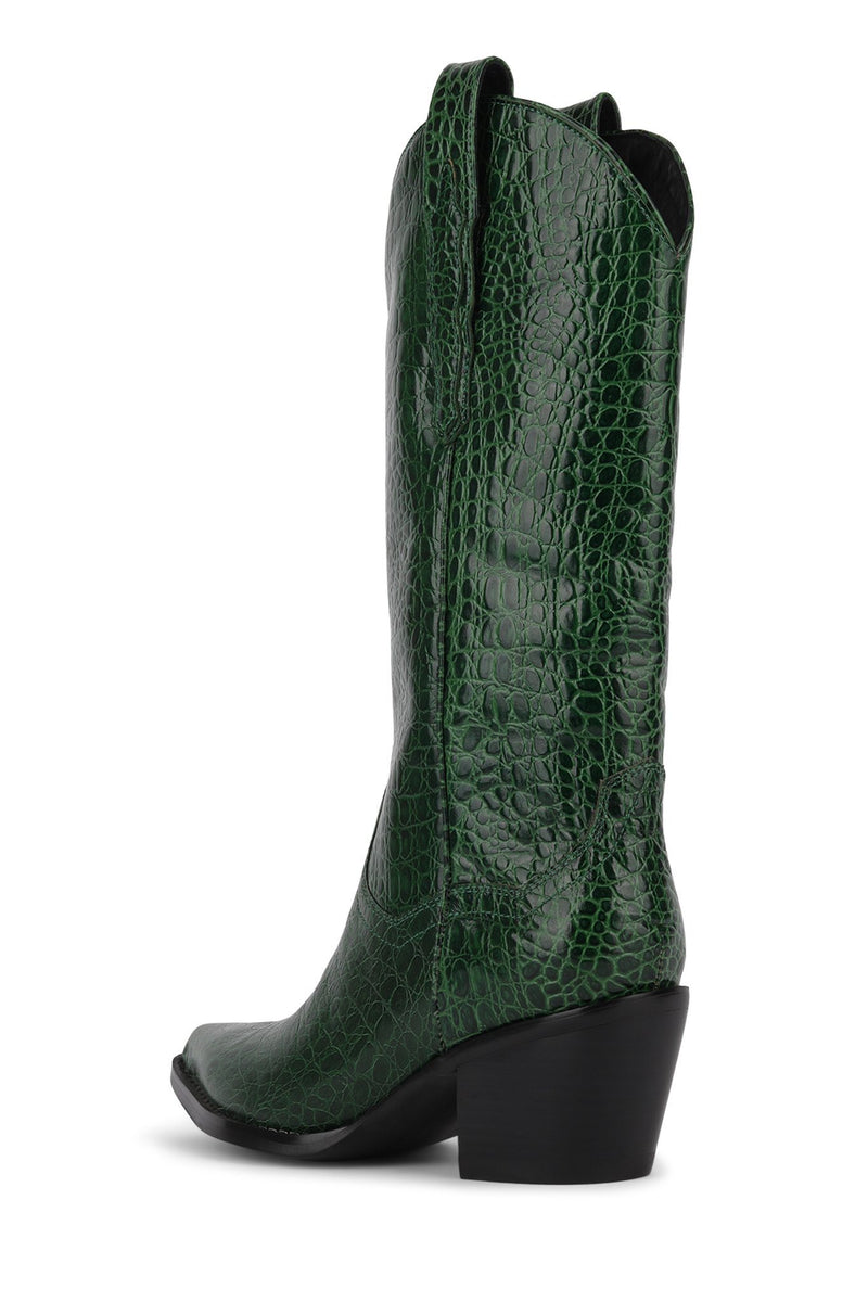 Jeffrey Campbell Dagget Women's Western Boots Green | HULAETG-89