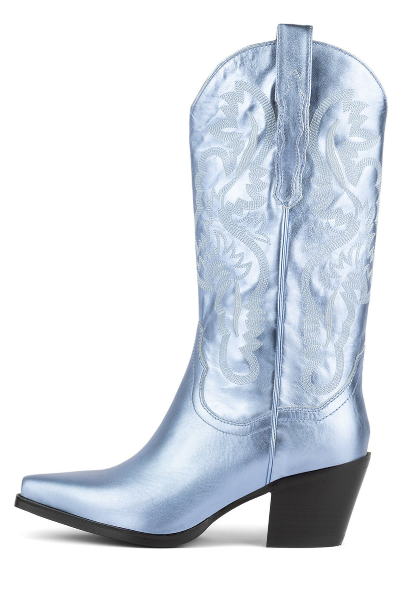 Jeffrey Campbell Dagget Women\'s Western Boots Light Blue | SXOIQRF-19